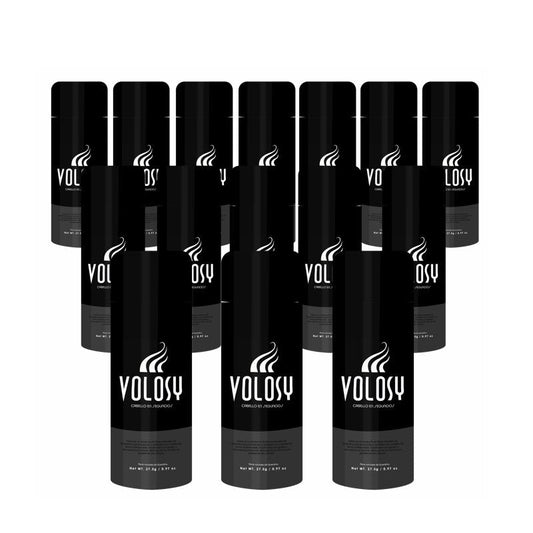E) 15 Volosy Microfibra Capilar, Apariencia de mas Cabello en Segundos 27.5 Gr. (ENVIO GRATIS) - Volosy, Soluciones para la calvicie.